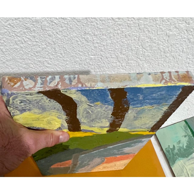 1960s Edward Avedisian, Mod Abstract Expressionist Modernist Oil Painting Edward Avedisian Color Forms For Sale - Image 5 of 8
