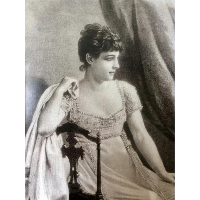 Victorian Antique Victorian C1880s Ironstone Platter, Theater Actress Lillie Langtry For Sale - Image 3 of 7