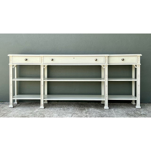 Vintage Stanley Painted Wood Console Table For Sale - Image 11 of 12