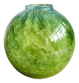 Mid-Century Modern Hungarian Ombre Crackle Glass Vase from Karcagi Glass Factory, 1970s