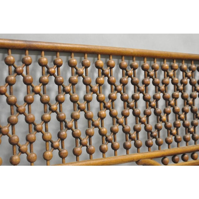 Brown Antique Victorian Oak Stick & Ball 84" Fretwork Archway Architectural Salvage For Sale - Image 8 of 17