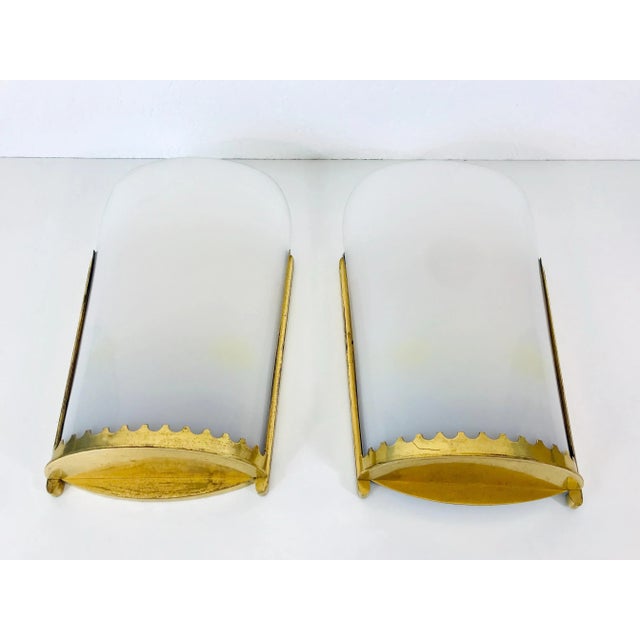 1950s Mid-Century Modern Brass and Perspex Cinema Wall Lamps - a Pair For Sale - Image 6 of 13