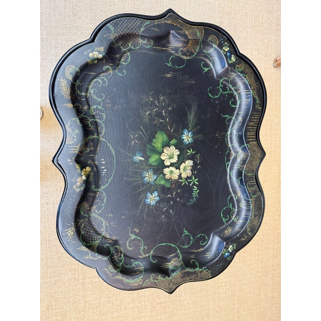 English Antique English Coffee Table With Crackled Handpainted Finish, Early 20th Century For Sale - Image 3 of 10