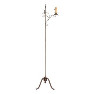 Gothic Revival Wrought Iron Floor Lamp For Sale