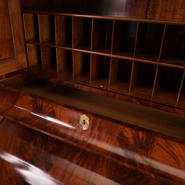 Vintage Cylinder Secretaire with Attachment For Sale - Image 6 of 18