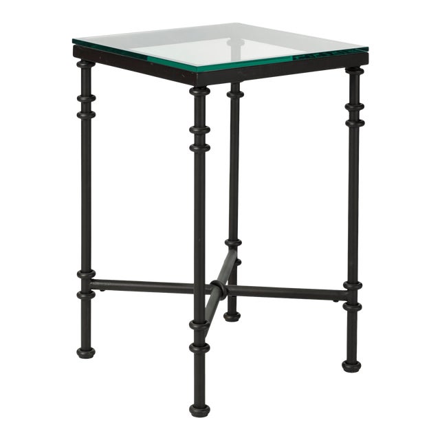 OKA Small Pompidou Metal & Glass Side Table in Metal Chairish