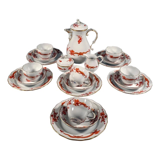 Vintage Coffee Set from Meissen, 1980s, Set of 21 For Sale