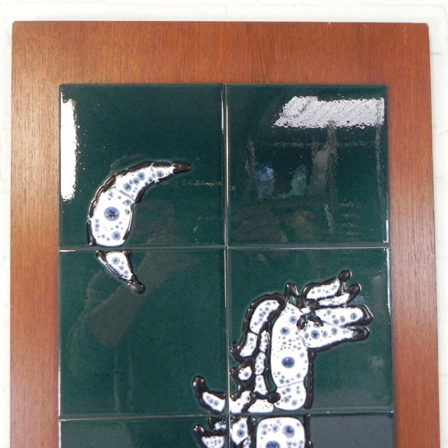 Tile Tableau Depicting a Horse, 1960s For Sale - Image 9 of 12