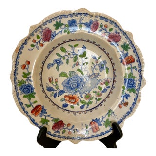 Antique Mason's Ironstone Plate, Mark & Pattern #1, Grasshopper, Georgian, Circa 1815-1820 For Sale