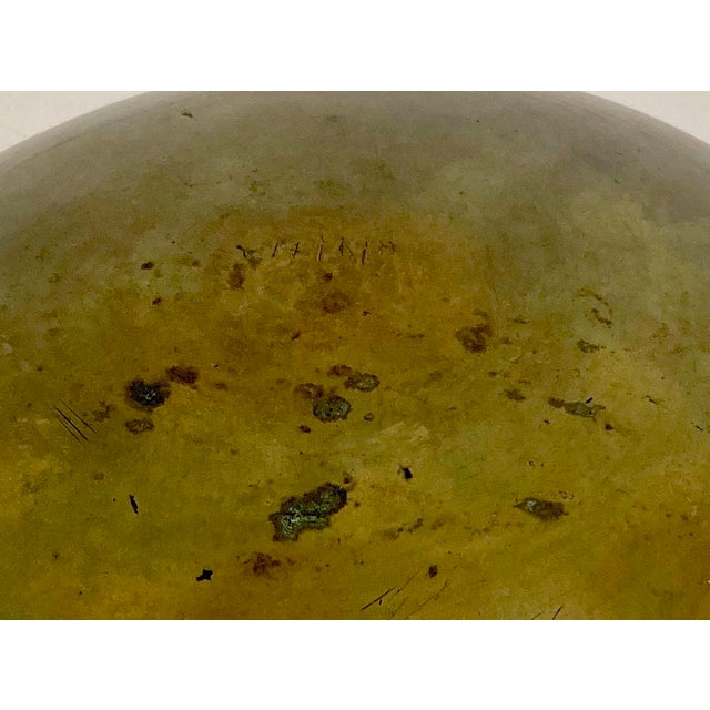 Early 20th Century Chinese Brass Plate/Bowl For Sale - Image 4 of 5