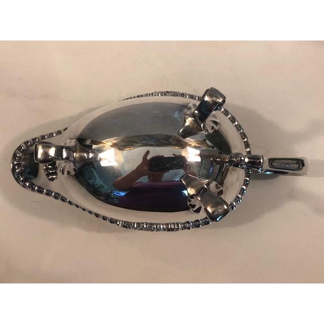 1940s Silverplate Gravy or Sauce Boat For Sale - Image 6 of 7