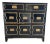1950s Vintage Black and Gold Dorothy Draper Style Chest of Drawers For Sale