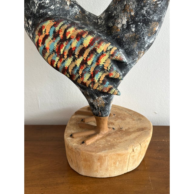 David Alvarez Folk Art Carved and Painted Rooster For Sale In San Diego - Image 6 of 8