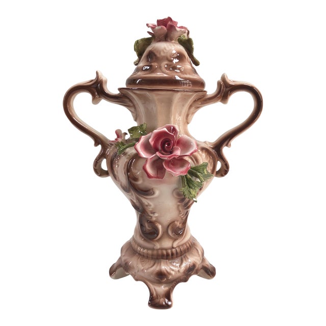 Capodimonte Italian Lidded Vase Chairish