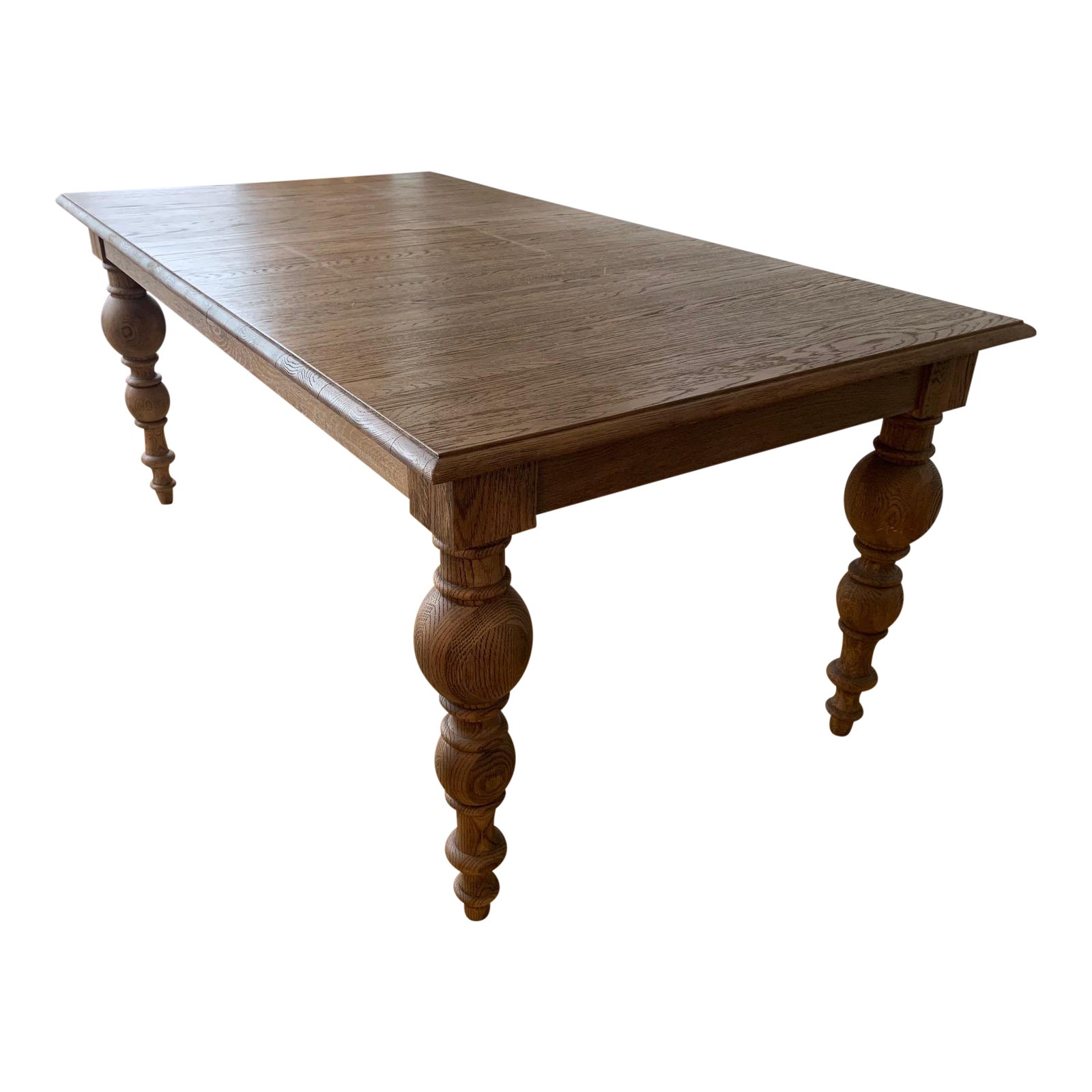 Rustic Restoration Hardware Grand Baluster Rectangular Extension Dining