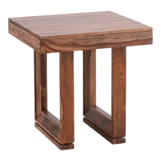 Norwella Natural Wood Square Side Table by Loomlan For Sale