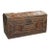 A Fascinating 17th Century Carved and Iron Studded French Trunk, Dated 1632 For Sale