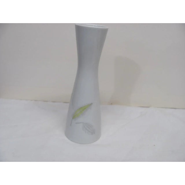 Raymond Loewy Raymond Loewy Design Pair of Mid 20th Century Rosenthal Germany Flower Vases With a Leaf Motif For Sale - Image 4 of 7