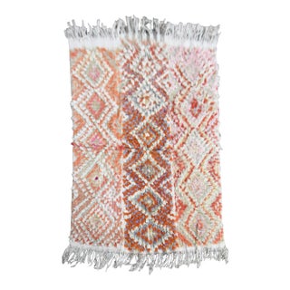 1970s Vintage Handmade Wool Cotton Turkish Cream Runner Rug For Sale