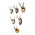 Set of Six Black Forest Roe Deer Trophies on Wooden Plaques - Germany For Sale
