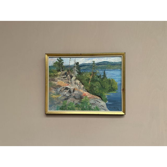 Sonia Yander, Landscape, 1983, Oil Painting on Canvas, Framed For Sale - Image 6 of 18