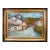 1990s J Borin French School River Town Landscape Oil Painting Signed For Sale