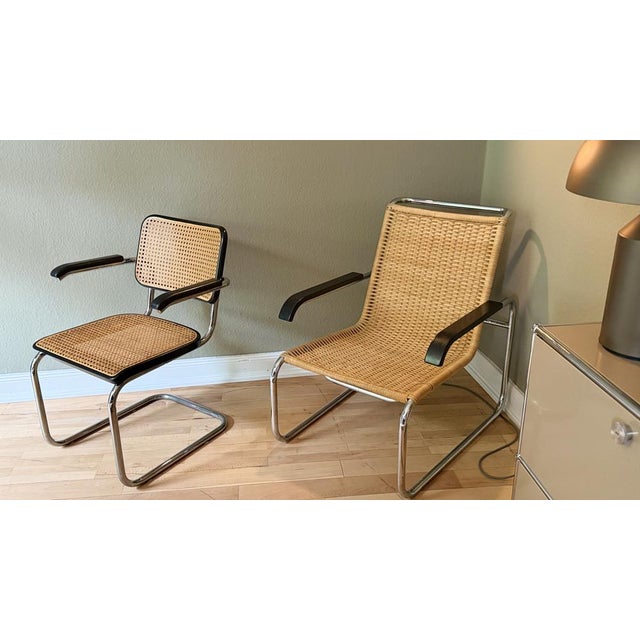 Rattan B35 Cantilever Chair by Marcel Breuer for Thonet For Sale - Image 15 of 16