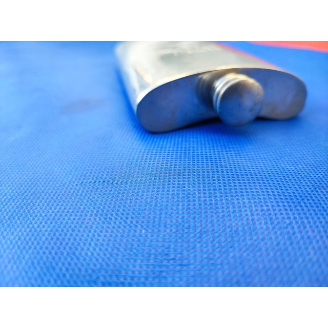 1920s Art Deco Brass-Plated Heraldic Hip Flask, 1920s For Sale - Image 5 of 8