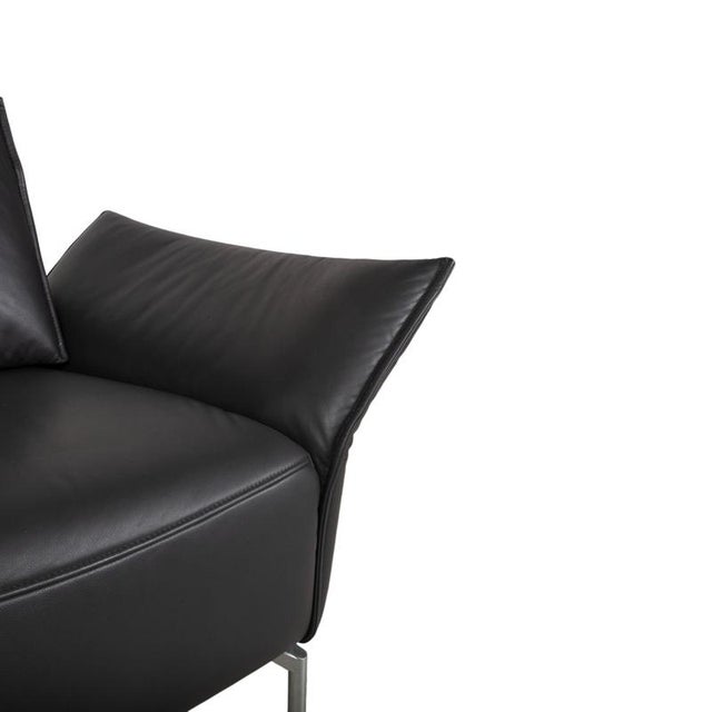 Vanda 2-Seater Sofa in Anthracite Leather from Koinor For Sale - Image 6 of 16