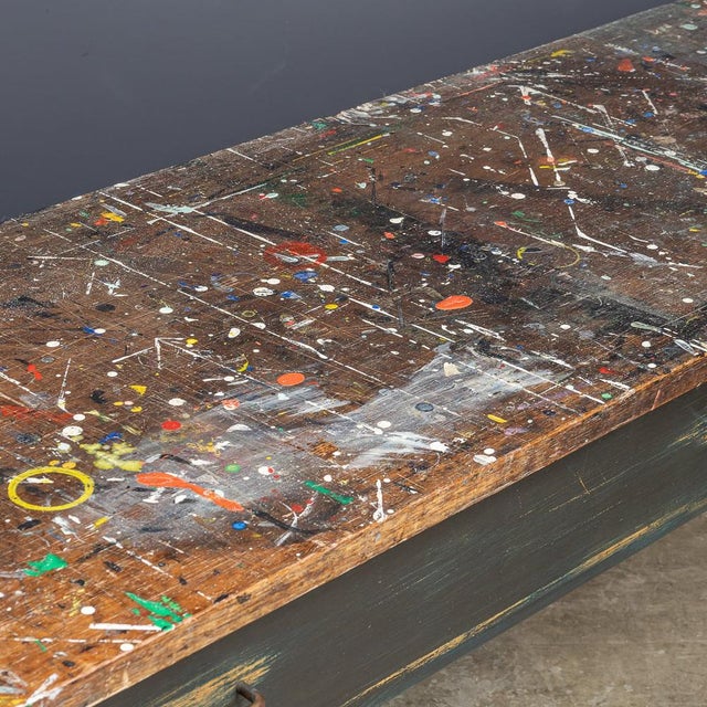 Paint Splashed Art Department Table, 1960s For Sale - Image 4 of 18