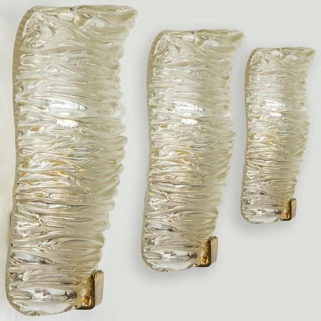 Glass and Brass Wall Light by J. T. Kalmar, 1960s For Sale - Image 10 of 18