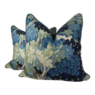 Cowtan & Tout "Richmond" in Blue/Green 22" Pillows-a Pair For Sale