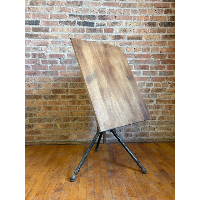 Antique Peerless Cast Iron Adjustable Drafting Table For Sale - Image 12 of 12