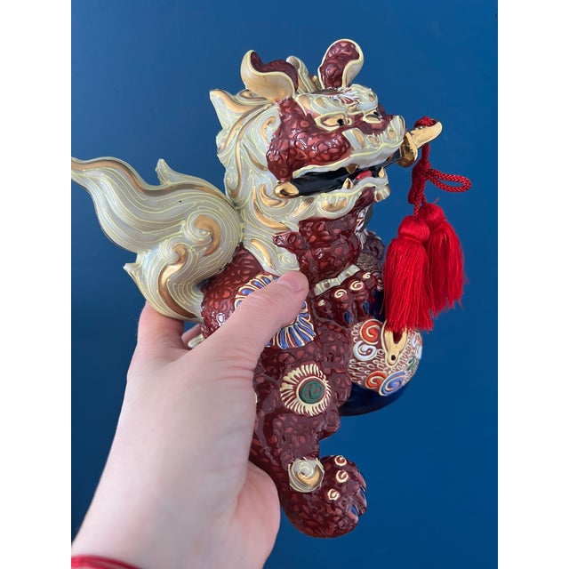 Pair of Vintage Foo Dog / ShiShi Guardian Lions For Sale - Image 9 of 18