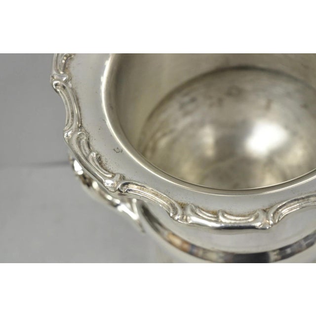 Silver Vintage Leonard Silver Plated Trophy Cup Urn Champagne Chiller Bar Ice Bucket For Sale - Image 8 of 16