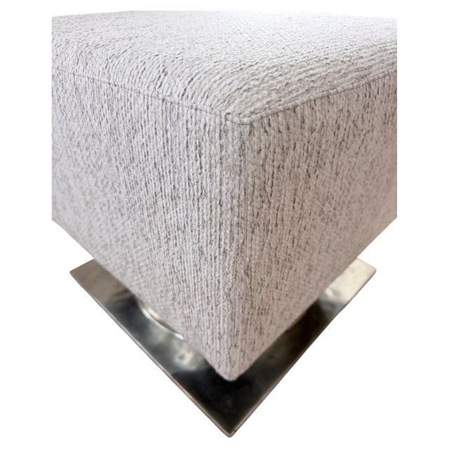 Modern Prado Column Accent Stool Ottoman by Bernhardt For Sale In Philadelphia - Image 6 of 8