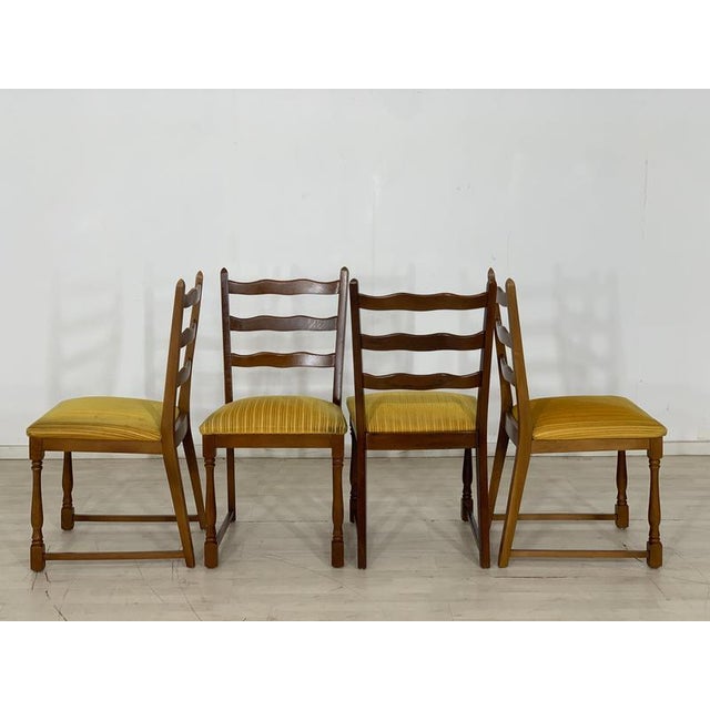 Brown Antique Art Nouveau Chairs, 1900, Set of 4 For Sale - Image 8 of 8