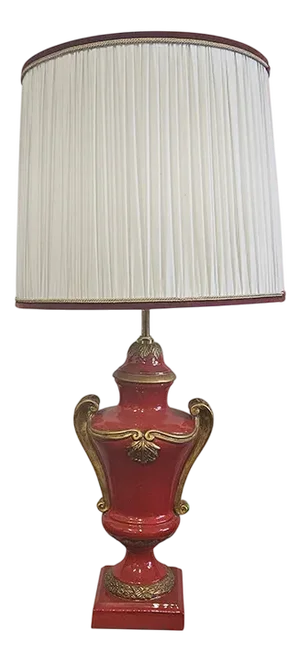 Enamelled Porcelain Table Lamp, 1960s