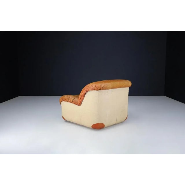 Mid-Century Modern Lounge Chairs in Patinated Cognac Leather attributed to Guido Faleschini, 1960 For Sale - Image 10 of 13