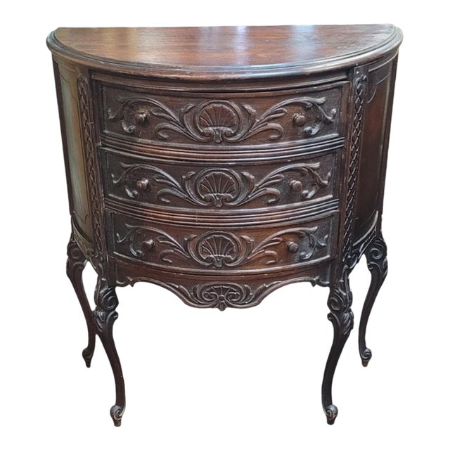 Antique Shell Carved Small Table For Sale