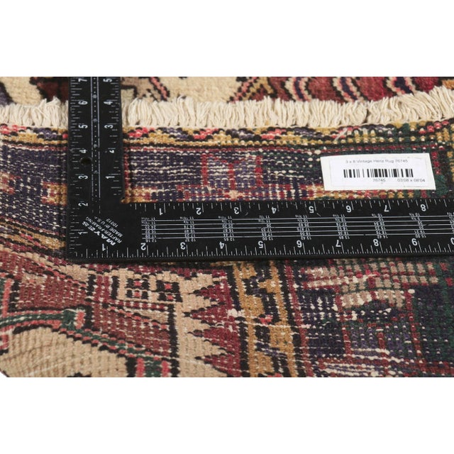 Vintage Persian Heriz Rug Runner - 03'08 X 08'04 For Sale In Dallas - Image 6 of 11