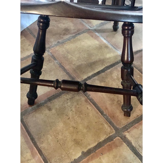 1920s Windsor Comb Back Arm Chair, in the Style of Stickley For Sale In Houston - Image 6 of 12