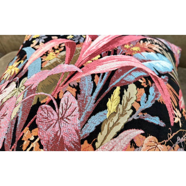 Not Yet Made - Made To Order Moody Floral Woven Pillow Cover For Sale - Image 5 of 14