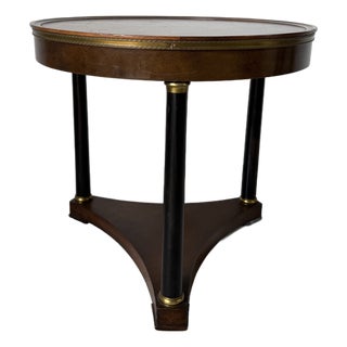 Vintage French Empire Style Side Table With Burlwood Top by Old Colony Furniture For Sale
