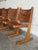 1970s Saddle Brown Leather Dining Chairs Set of 4 Mid-Century Modern 1970s For Sale - Image 5 of 14