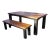 Reclaimed Douglas Fir Dining Table and Bench Set — Farmhouse — Handmade Western New York For Sale