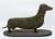 This mid-century cast bronze dachshund dog sculpture was made by Maitland-Smith. The sculpture can also be used as a front...