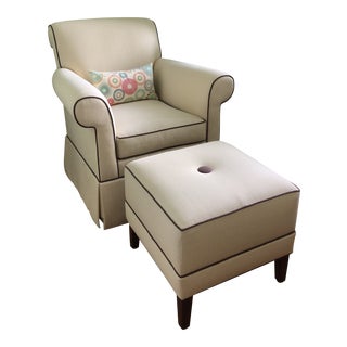 Ethan Allen Glider and Ottoman For Sale