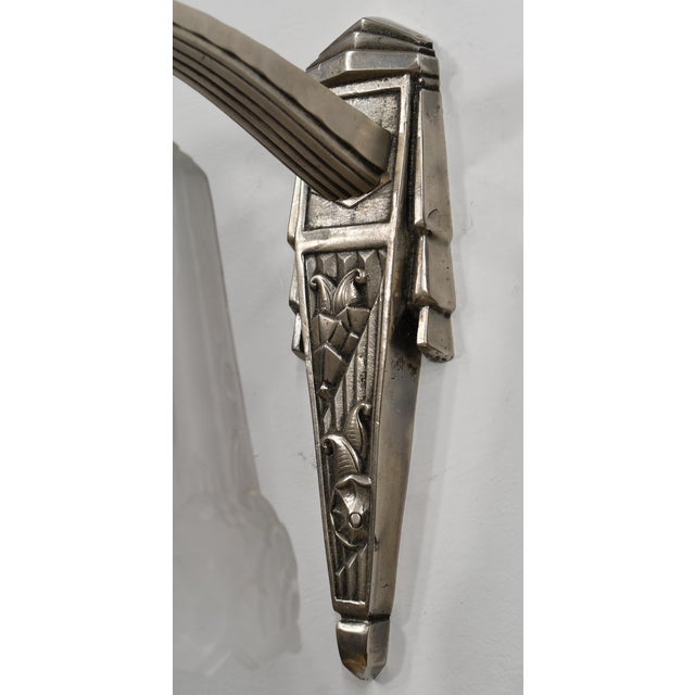 A Pair of French Art Deco Wall Sconces by P. Maynadier 1930 France - 3 Pairs Available For Sale - Image 9 of 12