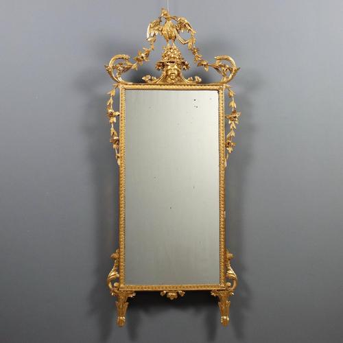 Neoclassical Style Mirror in Carved Gilded Wood For Sale - Image 12 of 12